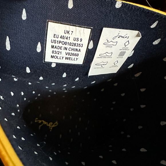 NWT JOULES geese mid calf rain boots sz8,9 - Picture 8 of 8